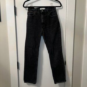 Abercrombie & Fitch Black Straight Leg Jeans